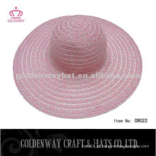 Lady summer hat projeto de promoção de cor de mistura de poliéster bonito